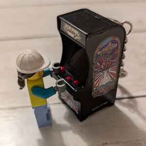 GALAGA Mini Arcade Machine Toy Keychain - Tested Works Screen Lights and Sounds